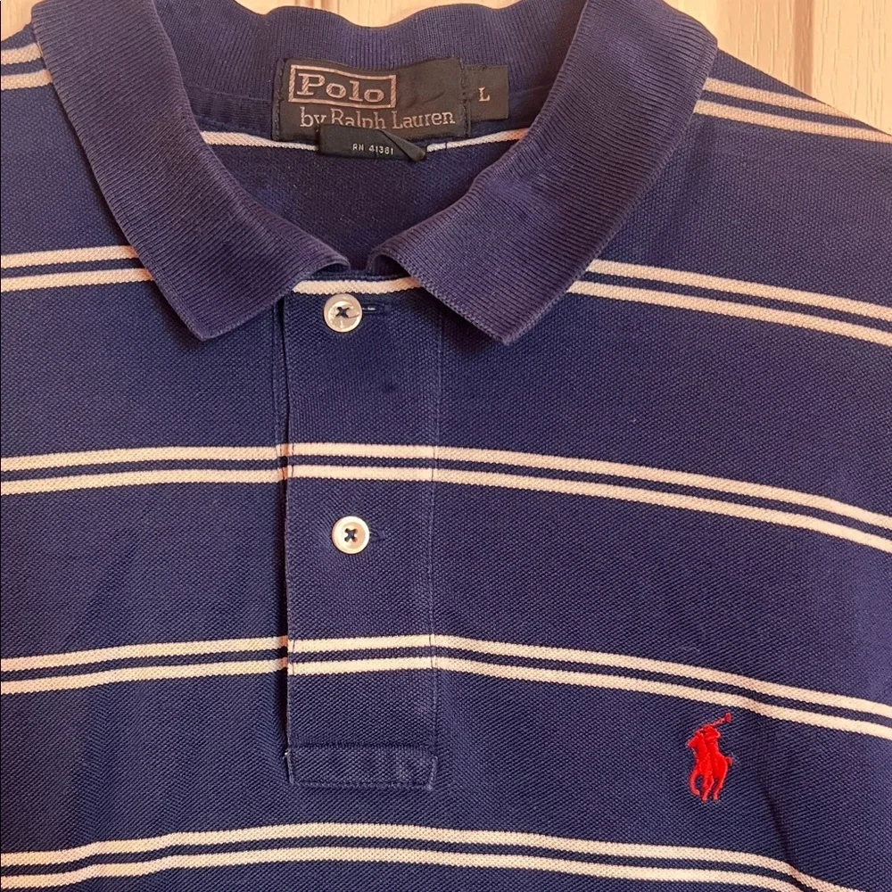 Ralph Lauren Navy Polo with White Accents